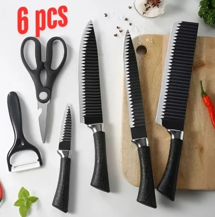 ZEPTER 6 PC Knife Set for Kitchen Knife Blade Knife Set for Kitchen Cooking Knives Steak Knives